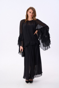 Блуза, комбинация, юбка NikVa 1001-2 чёрный - фото 2