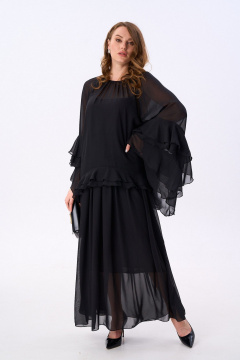 Блуза, комбинация, юбка NikVa 1001-2 чёрный - фото 3