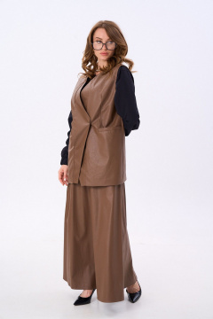 Жилет, юбка NikVa 741-3 шоколад - фото 4