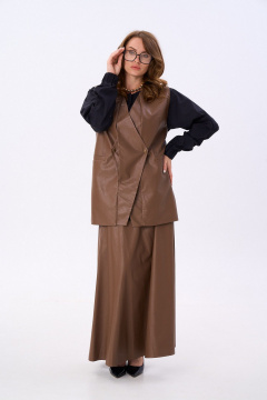 Жилет, юбка NikVa 741-3 шоколад - фото 3