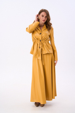 Жакет, юбка NikVa 917-9 горчица - фото 1