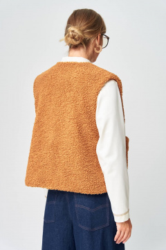 Брюки, жилет Gizart 5408/1 рыжий, синий - фото 4