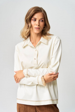 Брюки, джемпер Gizart 5412 молочный, коричневый - фото 4