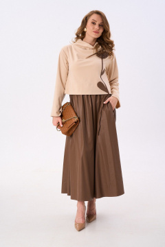 Платье NikVa 924-7 капучино_ шоколад - фото 5