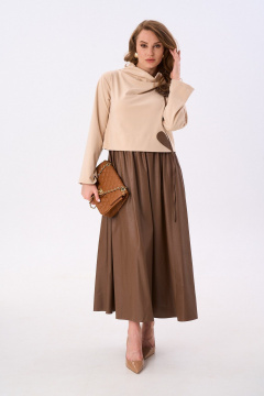 Платье NikVa 924-7 капучино_ шоколад - фото 4