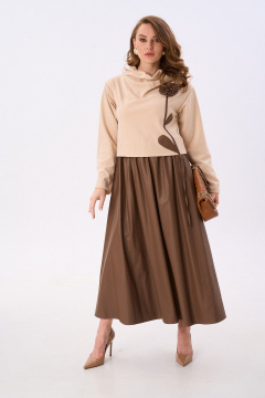 Платье NikVa 924-7 капучино_ шоколад - фото 3