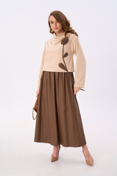 Платье NikVa 924-7 капучино_ шоколад - фото 2