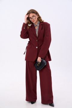 Брюки, жакет NikVa 996-2 бургунди - фото 5