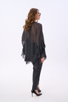 Блуза, брюки NikVa 999-1 чёрный_горох - фото 3