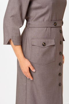 Платье Moda Versal П2559 коричневый - фото 5