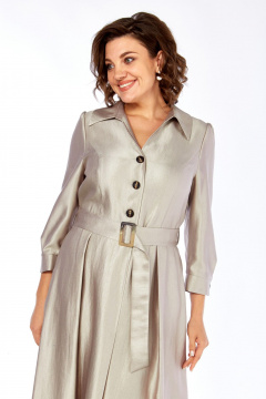 Платье Moda Versal П2564 бежевый - фото 4