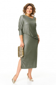 Платье Karina deLux M-1293 олива - фото 2
