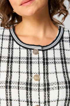 Жакет, юбка Мишель стиль 1325 черно-белый - фото 5