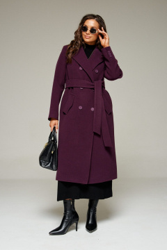 Пальто Beautiful&Free 7029 сливовый - фото 2
