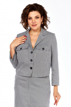 Жакет, юбка Милора-стиль 1382 гусь-лапка - фото 3