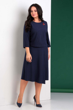 Комплект блуза и юбка из костюмной ткани деловой Liona Style 662 - фото 1