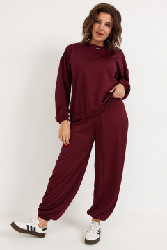 Брюки, свитшот BegiModa 3099 вишня - фото 4
