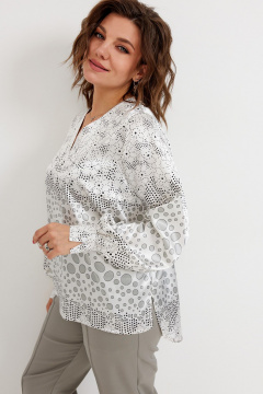 Блуза BegiModa 4142 круги_на_белом - фото 2