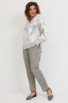 Блуза BegiModa 4142 круги_на_белом - фото 5