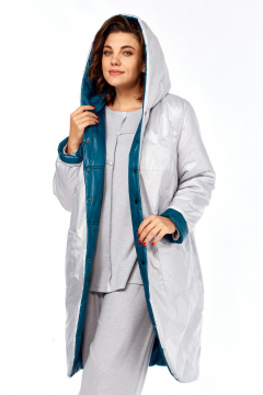 Куртка Диомант 1928 бирюза-белый - фото 3