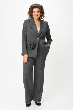 Брюки, жакет Vilena 1019 серый - фото 5
