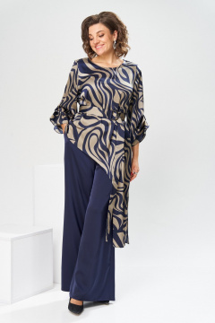 Брюки, туника Romanovich Style 2-2750 дизайн/синий - фото 3