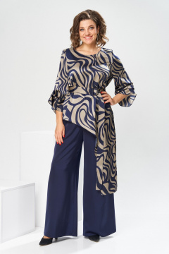 Брюки, туника Romanovich Style 2-2750 дизайн/синий - фото 1