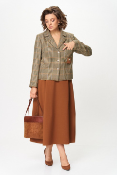 Жакет, юбка Aira Style 2417А бурбон - фото 5