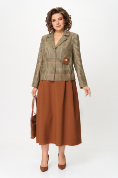 Жакет, юбка Aira Style 2417А бурбон - фото 3
