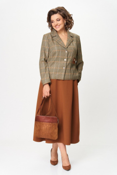 Жакет, юбка Aira Style 2417А бурбон - фото 2