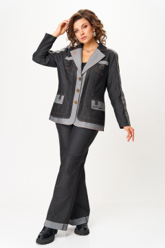 Брюки, жакет Aira Style 24239 графит - фото 1