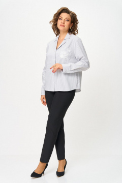 Блуза Svetlana-Style 2168 белый_серый - фото 4