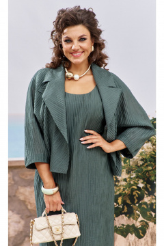 Жакет, платье Vittoria Queen 25503/1 хаки - фото 3