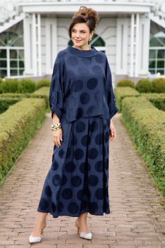 Блуза, брюки Vittoria Queen 25983 темно-синий - фото 1