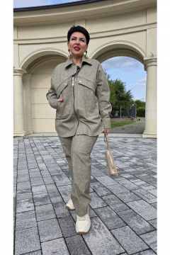 Блуза, брюки Vittoria Queen 26113 хаки - фото 3