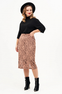 Юбка Condra 10020 рыже-пудровый - фото 5