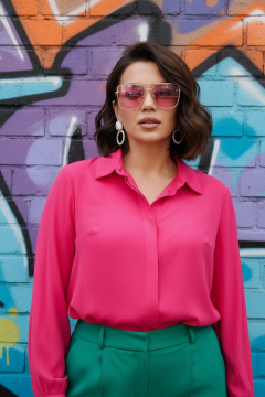 Блуза Mislana 1020 фуксия - фото 4