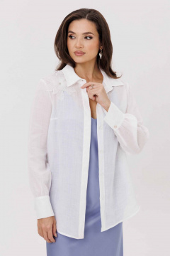Блуза Mislana 12411 белый - фото 2