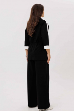 Брюки, жакет Mislana 1251 черный/белый - фото 4