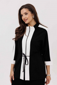 Брюки, жакет Mislana 1251 черный/белый - фото 3