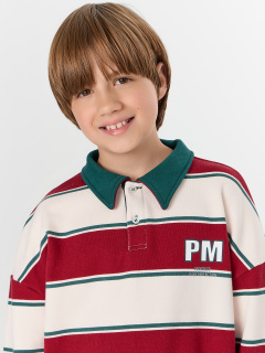 Свитшот Mark Formelle 123469/24-33745ПП-7 молочно_красная_полоска1_2_сл_на_пол - фото 3