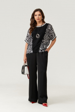 Блуза Панда 111240 черно-белый - фото 2