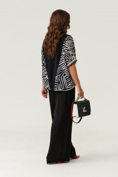 Блуза Панда 111240 черно-белый - фото 4