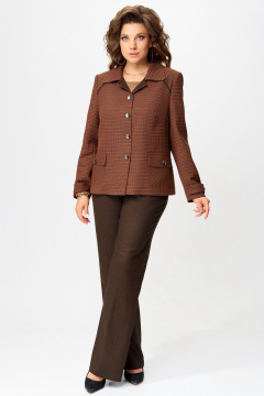 Брюки, жакет Fita 3131 терракот+коричневый - фото 3