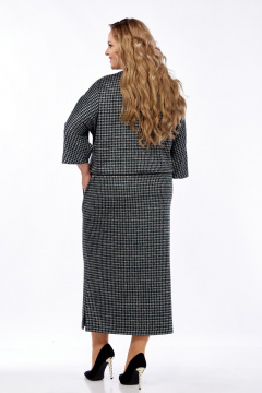 Платье СиБон 0349 серый_клетка - фото 3