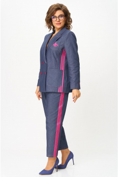 Брюки, жакет Andina city 9084-25 синий - фото 4