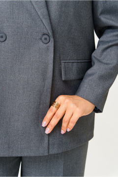 Брюки, жакет, топ БАГРЯНИЦА 5095 графит - фото 4