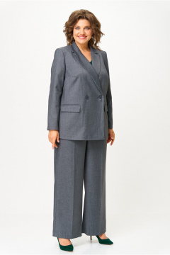 Брюки, жакет, топ БАГРЯНИЦА 5095 графит - фото 2