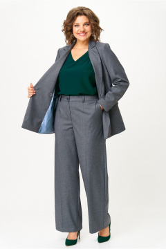 Брюки, жакет, топ БАГРЯНИЦА 5095 графит - фото 1