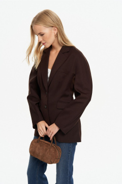 Жакет THE VERY 2433 горький-шоколад - фото 5